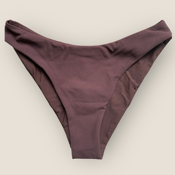 Berlook - Coffee Ribbed V-Neck Bikini Set – Size M (NWT) - Picture 6 of 11